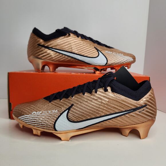 Nike Zoom Vapor 15 Elite FG Metallic Cooper Size 10 Men Soccer Cleats - Picture 1 of 8
